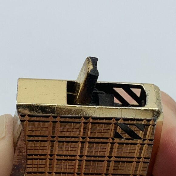 Vintage Colibri 81 Pocket Lighter Gold Tone Square Molectric Gas Butane As Is - Picture 9 of 11